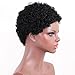 TINY LANA Afro Wigs Curly Hair Wigs for Black Woman Short Kinky Wig with Brazilian Remy Human Hair Black Perruque Afro Naturelle Wigs + Free Wig Cap