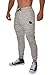 YoungLA Slim Fit Joggers for Men | French Terry Cotton Skinny Tapered Sweatpants | Gym Sports Activewear Workout Clothes 2o2 Marble Medium