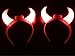 GiftExpress 2-pack Red Flashing Light Up LED Devil Horns Headband Halloween Costume Head Boppers (2-pack)