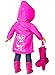 Emma's Heart Doll Clothes for 18 Inch American Girl Dolls, Raincoat with Glow in the Dark Logo, Shirt, Pants, Boots with Zipper and Umbrella