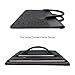 DRAWIGER Wool and Leather Laptop Sleeves Slim Bag Case Briefcase for Men MacBook Air/Pro Ultrabook Tablet Document File Storage 15 inch Black