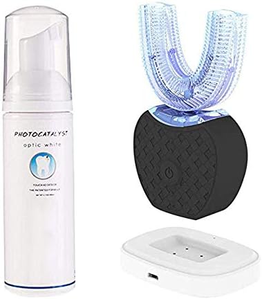 Rejoicing Full-automatic Variable-frequency 360 ° Ultrasonic Electric Toothbrush Automatic Toothbrush Teeth Cold Light Whitening Device for Daily Cleaning