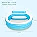 Sable Inflatable Pool, Blow Up Swimming Pool, for Family Party Water Sports with Backrest and Built-in Bench, Blue & White