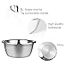 Stainless Steel Mixing Bowls (Set of 8),Polished Mirror Finish Nesting Bowls Without Lids,Includes 2QT,3QT,4QT,5QT,6QT,7.5QT,9QT,10.5QT,Metal Cooking Supplies For Kitchen,Ideal for Baking,Cooking,Sala