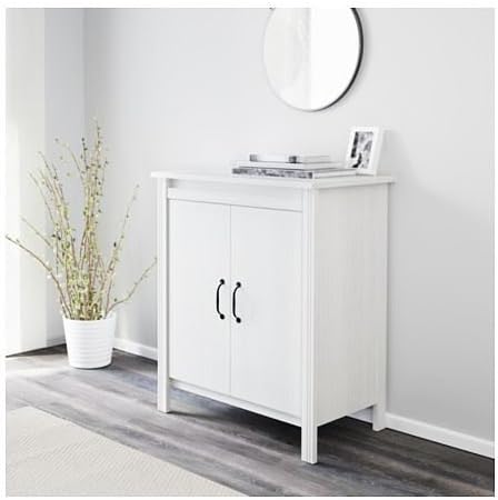 Brusali Schrank Mit Turen Weiss Amazon De Kuche Haushalt