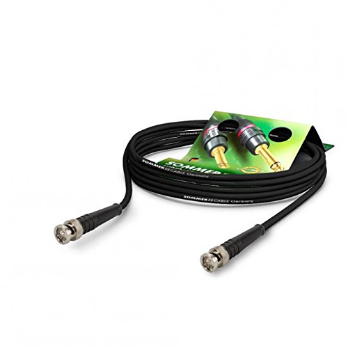 Sommer Cable Coaxial RF BNC Cable RG-Classic 50 Ohms RG58 / Cu Low Loss, BNC/BNC Hicon, Noir (5m - 16,4ft) - Made in Germany by Sommer Cable