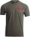 Ann Arbor T-shirt Co. Army Engineer & Sleeve Flag | Military US Veteran Combat Corps Castle T-shirt-(OD Green,XL)