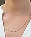 Chain Necklace - 1mm Box Chain 14k Gold Dipped - Add your own pendant 14 16 18 20 24 30