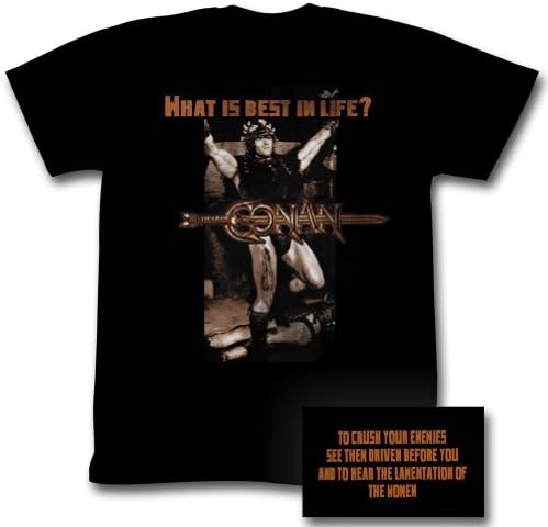 Conan The Barbarian Best Life Adult Black Tee T-Shirt XXL
