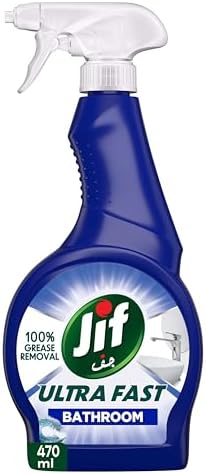 Jif Ultra Fast Cleaner Spray, for Bathroom, 100% soap & limescale ...