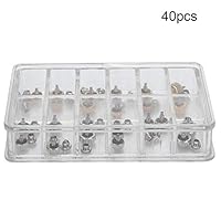 Bicaquu 40PCS Waterproof Watch Crown Parts Replacement Assorted Gold & Silver Watch Repair Tool Kits