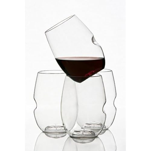 Govino Wine Glass Flexible Shatterproof Recyclable, Set of 4 Home & Kitchen, Kitchen & Dining, Dining & Entertaining, Glassware & Drinkware, Wine & Champagne Glasses, Wine Glasses