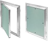 Awenta KRAL3 Plasterboard Access Panel 200x250mm Mint Green Aluminium Frame view 2