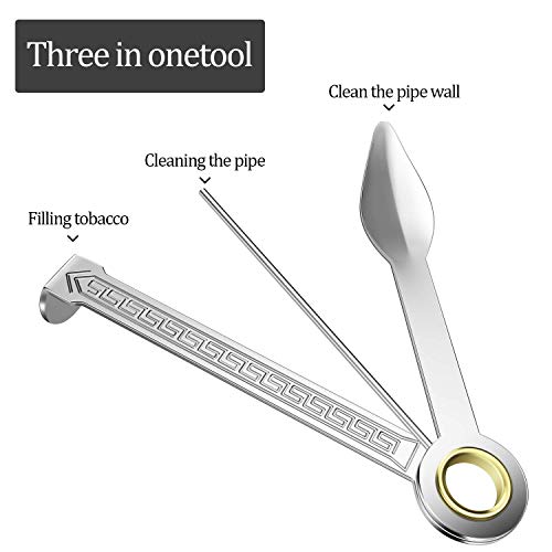 4pcs Stainless Steel 3 In1 Smoking Tobacco Pipe Reamers Tamper Cleaner Cleaning Tool for Hookahs Pipe Water Pipe