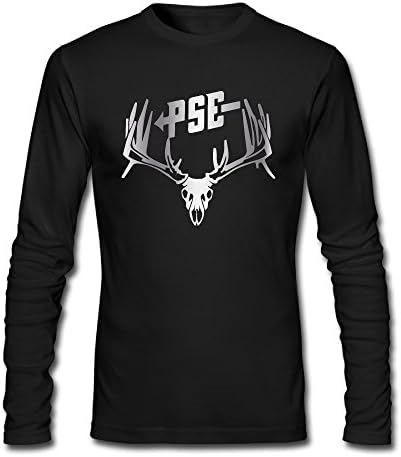 Men's PSE Bow Hunting Deer Buck S Platinum Style Long Sleeve T Shirt-Black