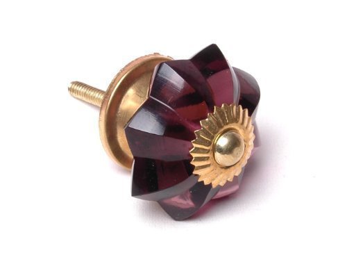 Möbelknöpfe, Glas, antik, rund, Messing-Fassung, 40 mm, 1 Stück: Amazon