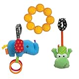 Infantino Teethe and Rattle Play Set, Animal