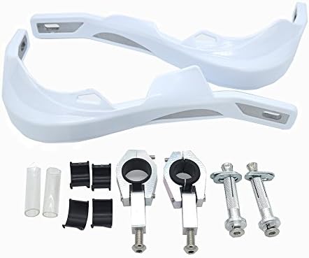 Evomoda 2x Universal 7/8''Motorcycle Pit Bike Dirt ATV Hand Guards For 22mm 28m Handguards Inside Hand Brush Bar Guards For Honda Kawasaki Yamaha Suzuki Dirt Bike ATVs MX KTM (White)