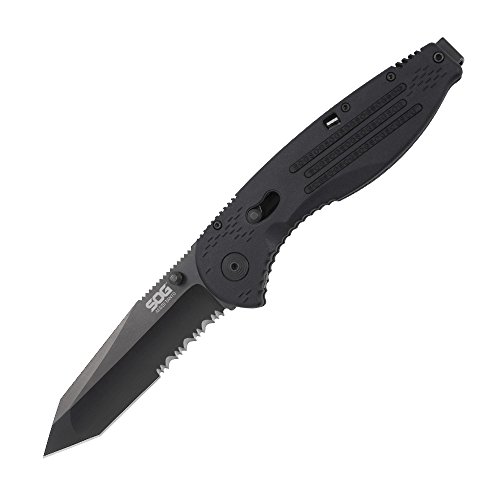 Sog aegis assisted folding knife ae04-cp - 3.5" black tini, …