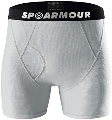 Spoarmour Men's Breathable Quick Dry Mesh Boxer Brief , Gray , Medium
