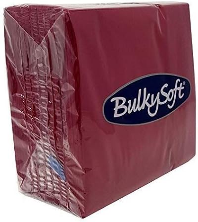 BulkySoft Paper Serviettes 40x40cm 2-Ply Soft Napkins Dark Red 100