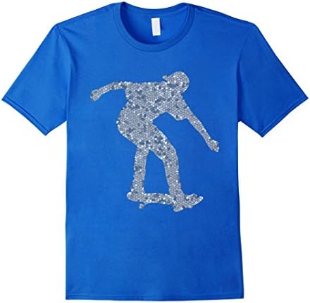 Mens Cool Skateboarding Boarders Shirt 3XL Royal Blue