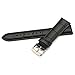 iStrap Leather Watch band Alligator Grain Calfskin Replacement Strap Stainless Steel Buckle Bracelet for Men Women-18mm 19mm 20mm 21mm 22mm 24mm-Black Brown