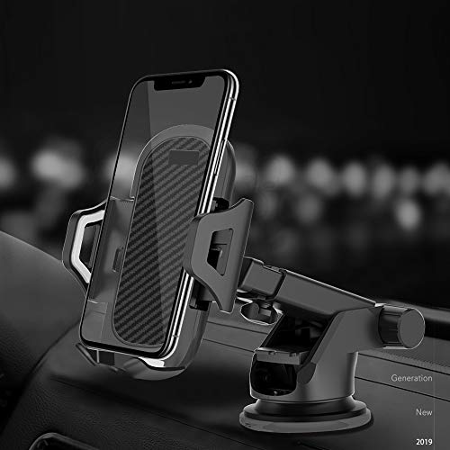 Car Phone Mount Smart Phone Holder for Car 2 in 1 Dashboard Windshield & Air Vent Universal Fit Mobile Phone Cradle with Adjustable Knob One Click Release Button for iPhone Xs MAX XR X Samsung Series - Thumbnail 5