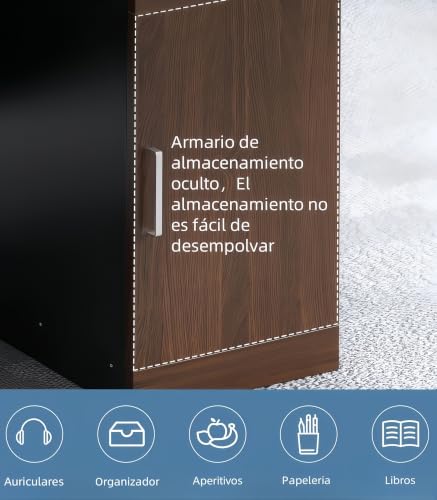 120CM Escritorio para Computadora con Gabinete y 3 Cajones De Almacenamiento Desk, , Con Amplio Espacio de Almacenamiento y diseño de Oficina Moderno Resistente Mesa Escritorio Grande Para Oficina