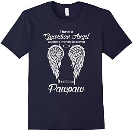 Men's I Have A Guardian Angel I Call Him Pawpaw Shirt XL Navy