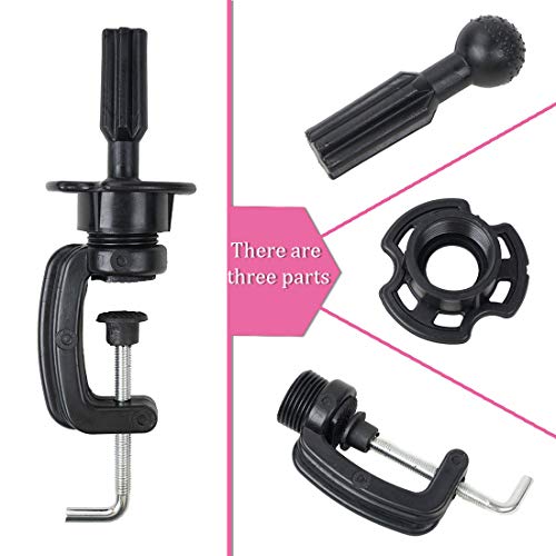 Wig Mannequin Head Stand,Training Head Stand Holder Clamp Black