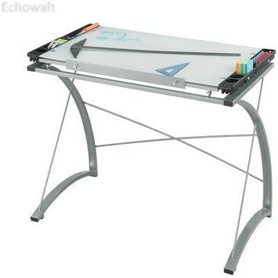 Home Office Products Xpressions Drafting Table, Tempered Glass Top - Echowalt update
