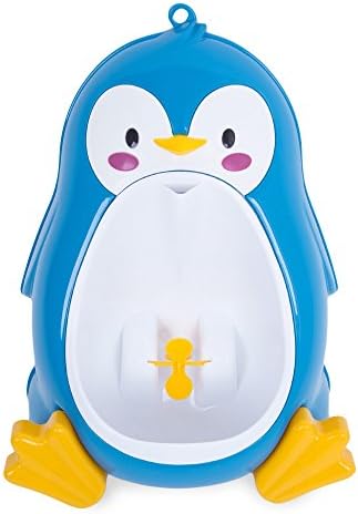AODD Penguin Standing Potty Training Urinal, Boys Potty Training Urinal with Whirling Target - Use a Baby Boy Urinal, Making It Fun, Easy Stress Free to Potty Train a Boy (Blue)