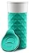 Ello Ogden 16oz Ceramic Travel Mug with Splash-Resistant Slider Lid and Protective Silicone Sleeve, Perfect for Coffee or Tea, BPA-Free, Dishwasher Safe, Teal