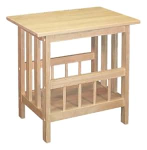Amazon.com Mission Style End Table Magazine Rack Solid 