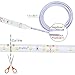 PryEU Blue (465-475nm) LED Strip Lights 12V Waterproof for Auto Car Truck Boat Motorcycle Interior Lighting 12'' 30CM 3528 SMD UL Listed Pack of 4