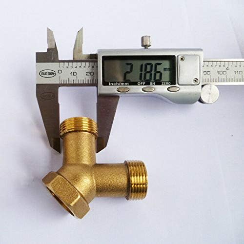 Washing Machine Connector Y Piece Connector Solid Brass 2 Way Water Hose Splitter for Dishwashers and Washing Machine Hoses - Image 3