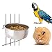 Old Tjikko Small Dog Cats Bowl,Pet Food Bowls 0oz 20oz 30oz Bird Hamster Small Animal Cup with Holder,Stainless Steel Cage Coop Hook Cup for Small Animal Cage Bowl (1pc-30oz Stainless Steel Bowl)thumb 3
