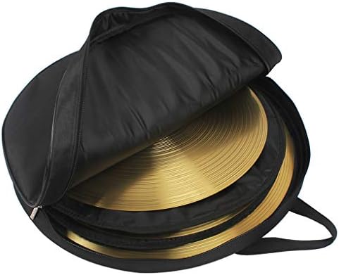 Pegcduu 21 inch Three Pockets Cymbal Bag Backpack with Removable Divider Shoulder Strap Percussion Instrument Bag