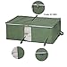 Surblue Under Bed Storage Organizer Zipper Bags Large Capacity with Handle Clear Window (Green)