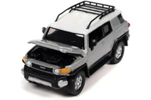 ROUND 2 2007 FJ Cruiser Titanium Silver Metallic with White Top and Roofrack Classic Gold Collection Series Limited Edition 1/64 Diecast Model Car by Johnny Lightning JLCG030-JLSP278A