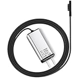 YGJ Microsoft Surface Book Mini Charger Surface Pro 3 Pro 4 Pro 5 Charger 65W 15V 4A Replacement Power Supply Adapter with 6Ft Power Cord Tablet Model 1706 -Silver