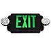 eTopLighting LED Black Exit Sign Emergency Light Combo with Battery Back-Up UL924 ETL Listed, EL2BG-B-1