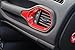 FMtoppeak Red 2 PCS ABS Interior Kits Dashboard Air Condition Vent Trim Ring Outlet Cover For 2014 UP Jeep Renegade