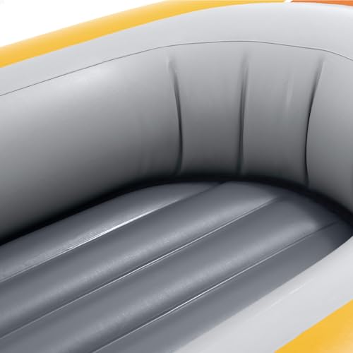 Barca Hinchable, Modelo Challenger 2, Mide 236x114x41 cm, Máx. 200 kg, para Dos Personas, Incluye remos, Bomba de inflado Manual, Parche reparación, 3 cámaras de Aire (66312)