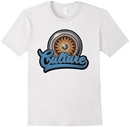 Mens Car Culture RS Rally Sport Tshirt JDM Drifting Wheel Small White