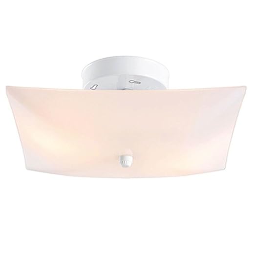 Hampton Bay 2 Light Flush Mount White Ceiling Bedroom Fixture