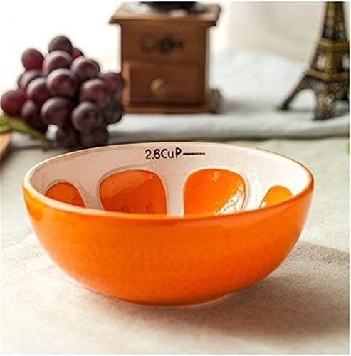 PORCN Fruit Colorful Ceramic rice bowl kids soup salad bowl spoon plate set dessert watermelon style tableware instant noodles bowl,H