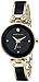 Anne Klein Women's AK/1980BKGB Diamond-Accented Dial Black and Gold-Tone Bangle Watch primary
