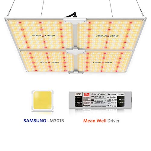 Spider Farmer SF-4000 LED Grow Light, with Samsung Chips & Dimmable Mean Well Driver, Full Spectrum 3000K 5000K 660nm 760nm IR for Indoor Plants (1212pcs LEDs)